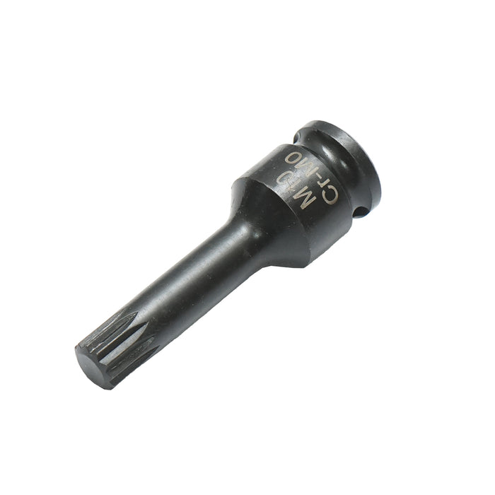 Chiave a bussola a percussione scanalata M10, 60 mm, attacco quadrato Cr-Mo da 3/8"