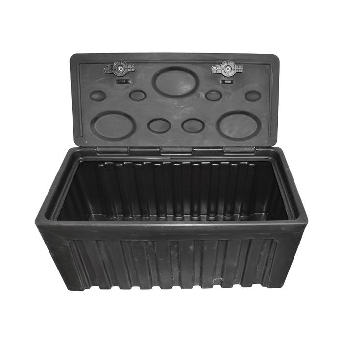 Cassetta per attrezzi senza supporto, in plastica nera 480x470x1000 mm