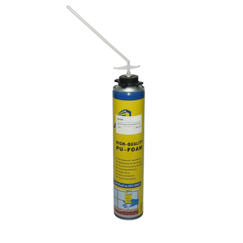 Schiuma poliuretanica (PU) ignifuga di classe B2 (colore rosa) per impianti elettrici, per applicazione manuale o con pistola, 750 ml