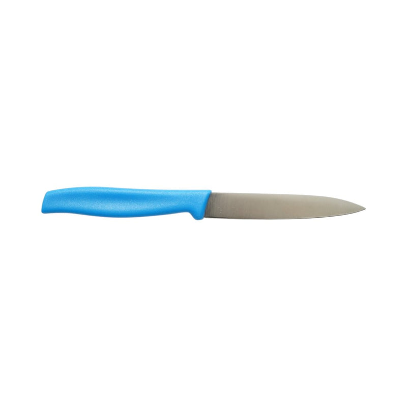 Coltello da pelatura 10 cm, lama in acciaio 5Cr15MoV, manico in PP blu. Breckner Germany