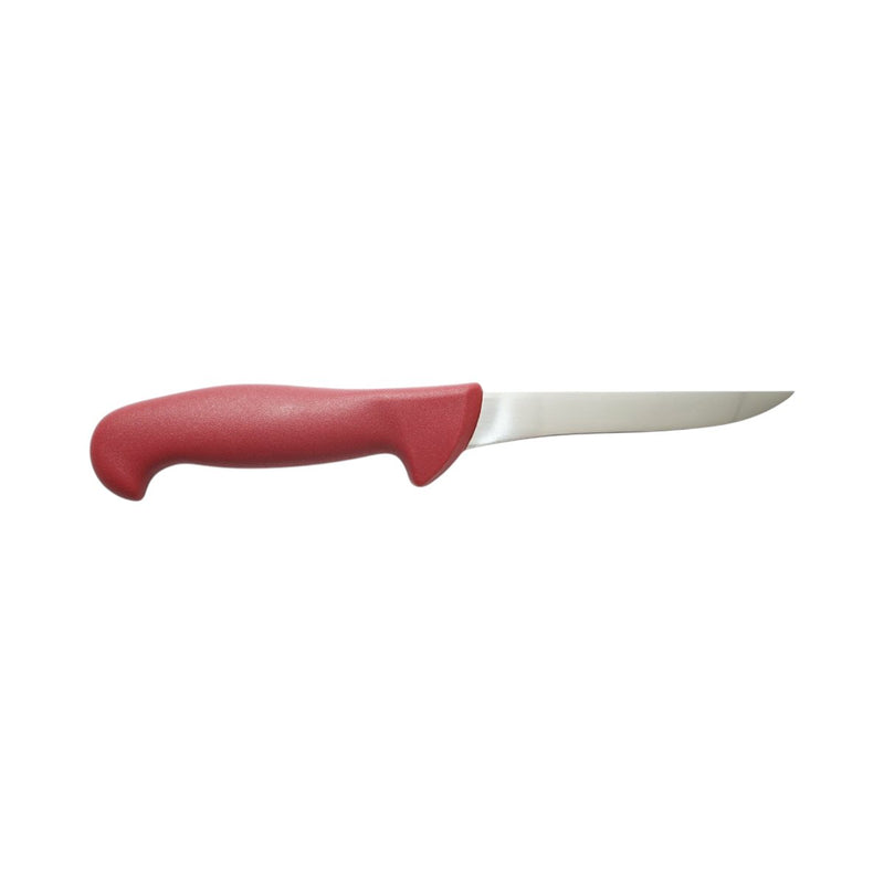 Coltello professionale stretto per disosso da 13 cm, lama in acciaio 5Cr15MoV, manico in nylon rossoBreckner Germany
