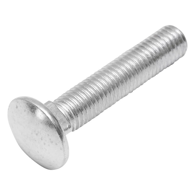 Set da 50 bulloni a testa tonda con quadro sottotesta (tipo aratro) zincati DIN 603 M12x60 mm