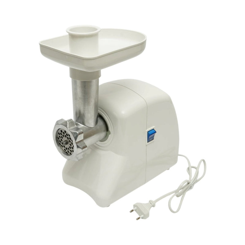 Tritacarne elettrico da 2000 W, 220 V, con lama in acciaio inox, accessorio per insaccati e 2 dischi in acciaio inox (da 5 mm e 7 mm) inclusi.