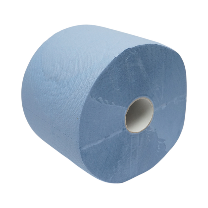 Set di 2 rotoli di carta industriale blu a 3 veli (36x22 cm), Celtex Superblue S, 500 strappi/rotolo (59612)