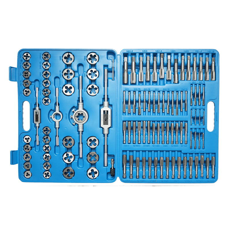 Set di maschi e filiere metrici M2-M18mm 110 pezzi Breckner Germany