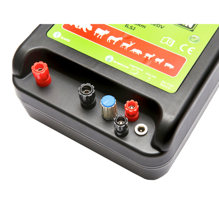 Elettrificatore DC 12/220V, 6.5 Joule, 100 km, per recinto elettrico, BRITMANN