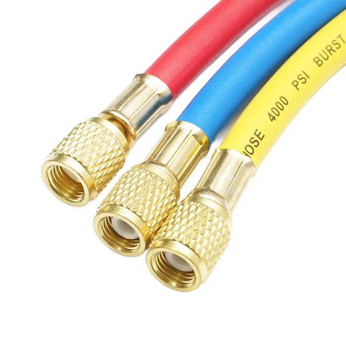 Set tubi 90 cm 3 colori per carica freon R-410a