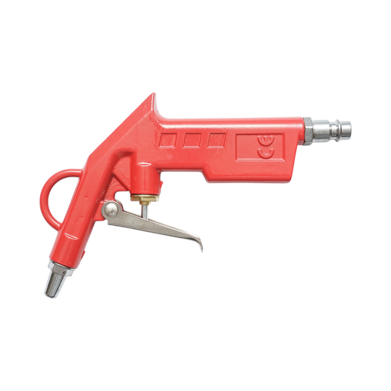 Pistola di soffiaggio ad aria compressa con ugello corto da 28 mm, rossa