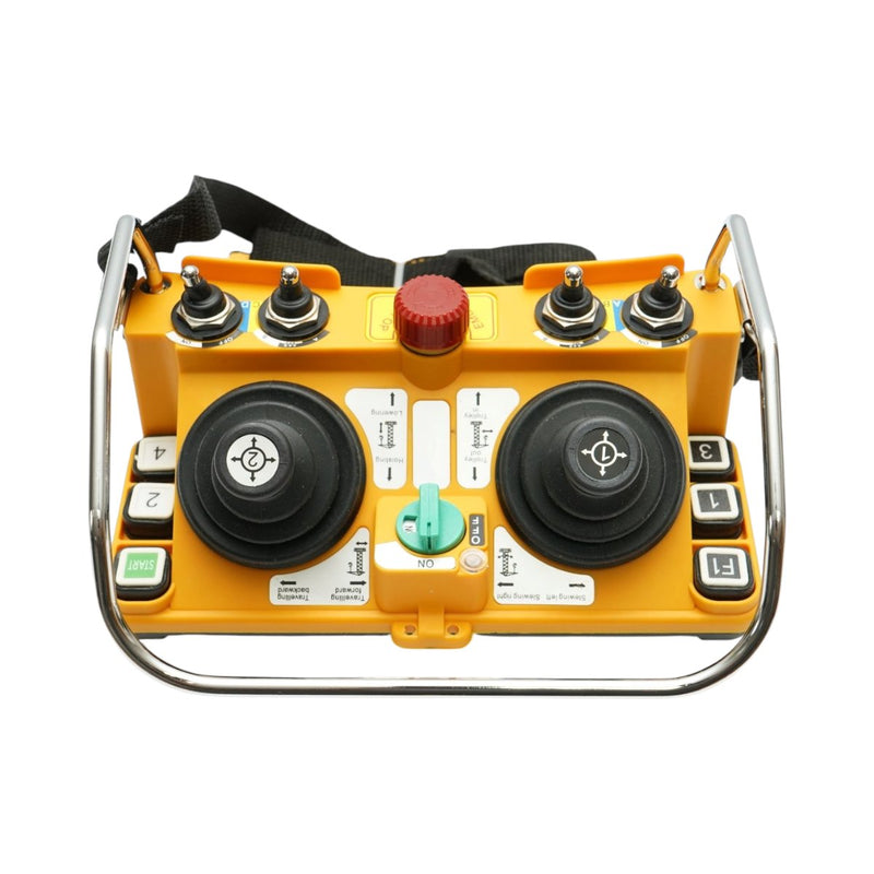 Telecomando industriale wireless 24V–500V AC/DC con doppio joystick e pulsanti, IP65 Breckner Germany