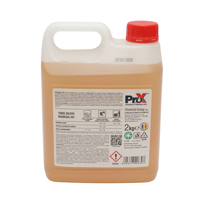 DegreSol 301 Pro-X Sgrassatore universale concentrato per pulizie gravose (2 kg)