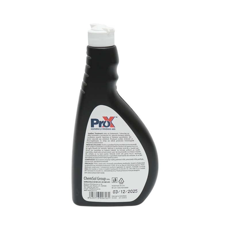 Leather Treatment Pro-X – Soluzione professionale per il trattamento della pelle auto (500 ml)