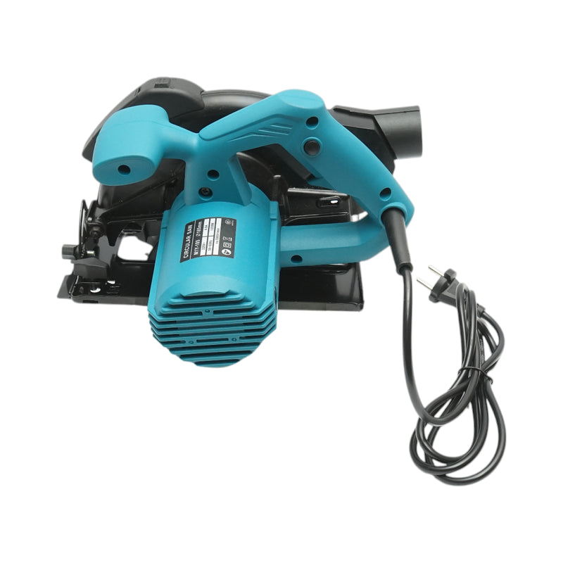Sega circolare manuale con laser da 1050 W, 220 V, disco da 185 mm, taglio inclinabile da 0° a 45°, velocità 5000 giri/min.