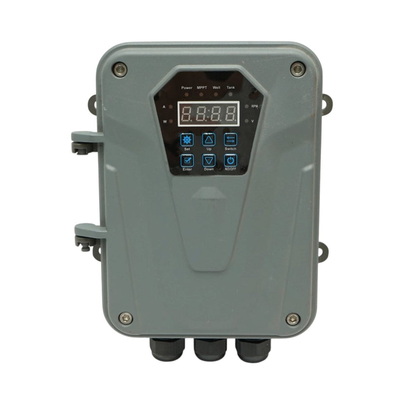 Pompa sommersa solare per acqua in acciaio inox, 1100 W, 110 V, Ø76 mm, portata 6 m³/h, motore Brushless, controller MPPT, prevalenza 84 m, modello 3SYD6-84-110-1100 Breckner Germany