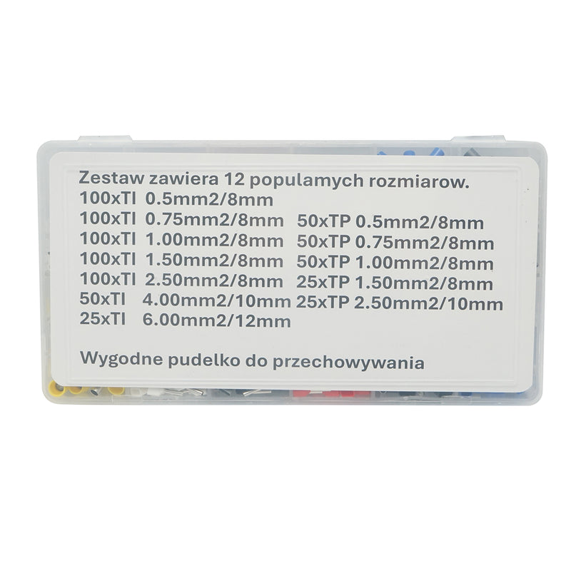 Kit di puntalini isolati per cavi elettrici, 0,5–6 mm², 775 pezzi