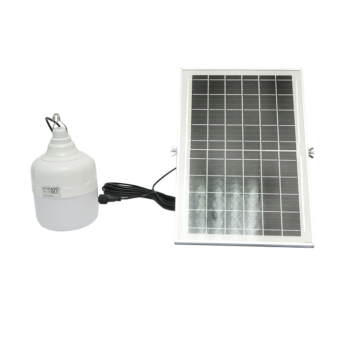 Lampada LED 100W, 6500K con pannello solare policristallino 8W e telecomando IP20