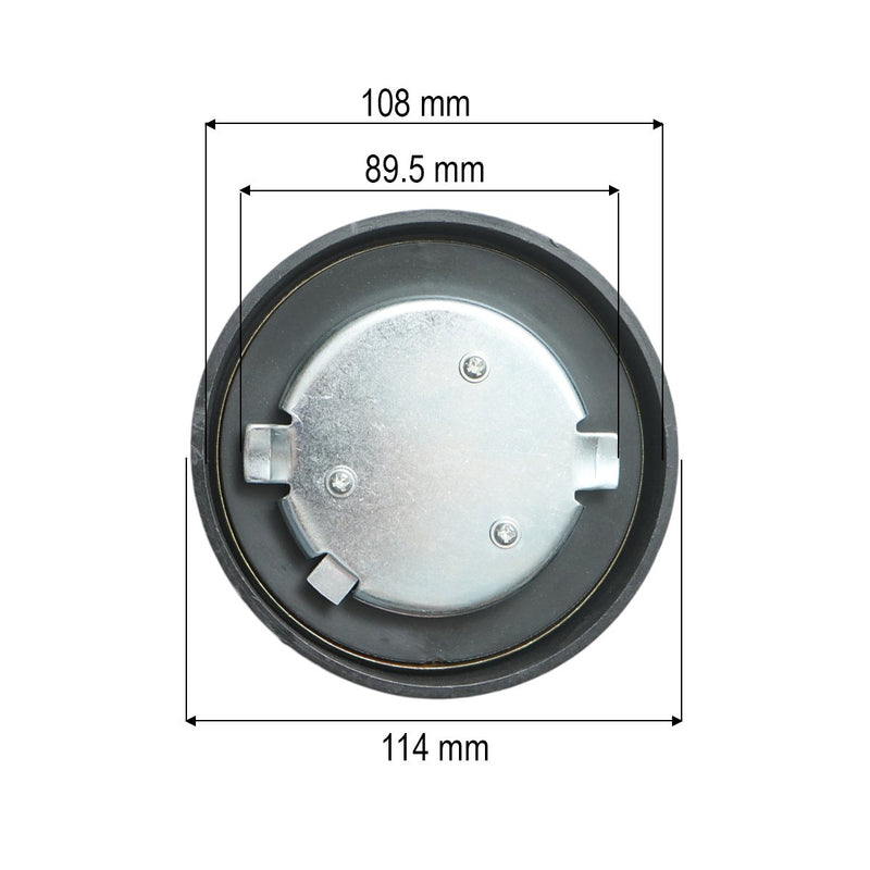 Tappo serbatoio con serratura per Mercedes-Benz, Iveco, Scania, DAF, MAN (89,5 mm), codice OEM 0004718430