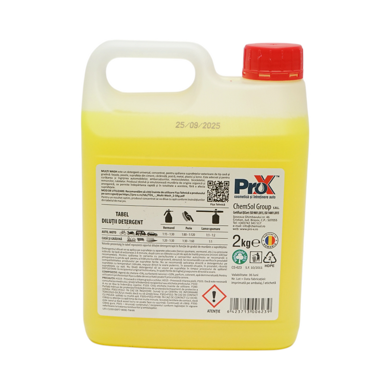 Multi Wash Pro-X Detergente concentrato multiuso per superfici esterne 2 kg