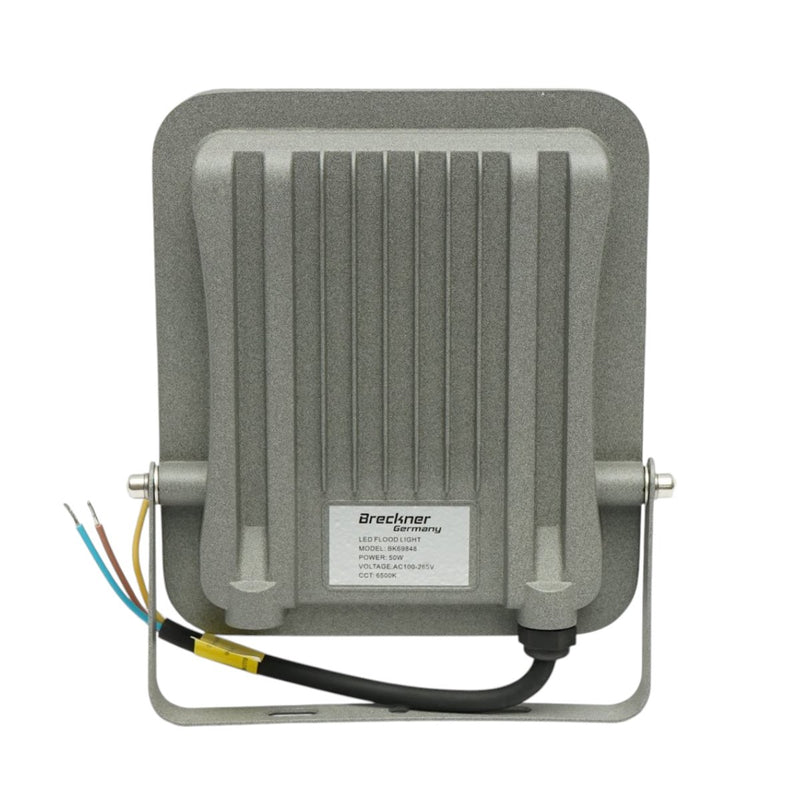 Proiettore LED 50W, 100-265V, 6500K, 5500lm, fascio largo, 165x145x28mm, IP66 Breckner Germany