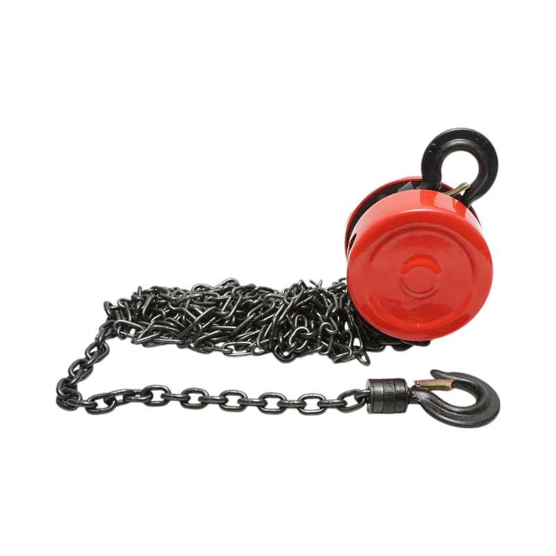 Paranco manuale a catena da 2,5 m, carico massimo 1000 kg, gancio di sicurezza Breckner Germany