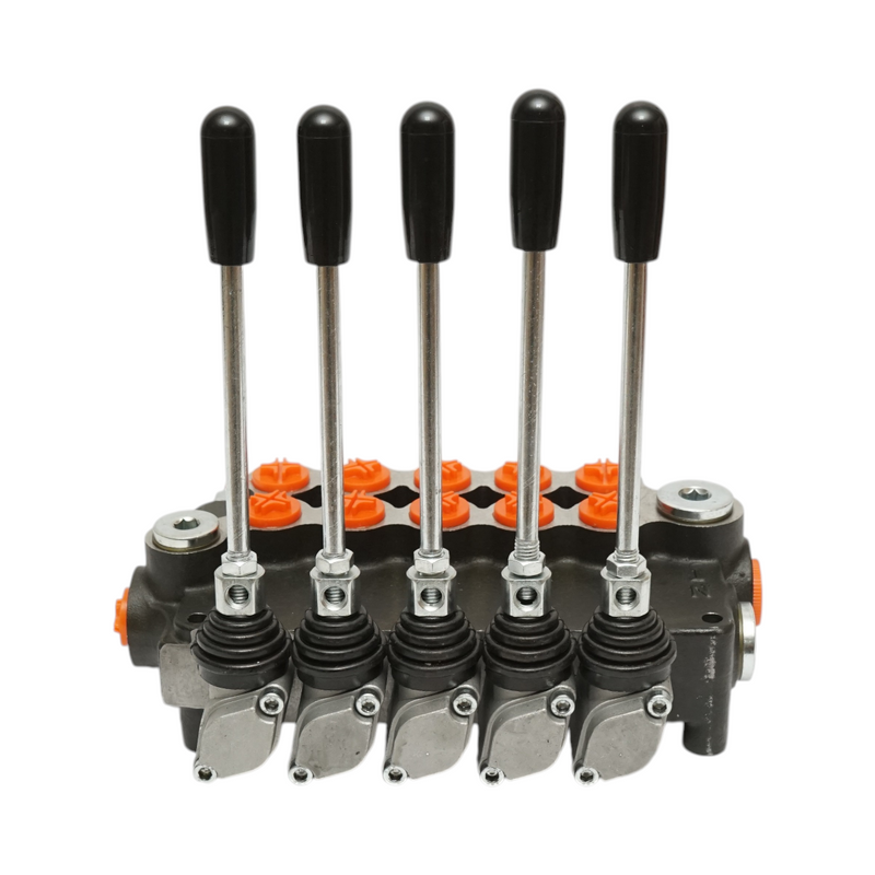 Distributore idraulico 5 leve, portata 80L/min, pressione 200 bar Breckner Germany