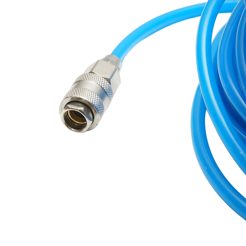Tubo in PU per compressore d'aria da 15 m (5x8 mm) con raccordi rapidi universali