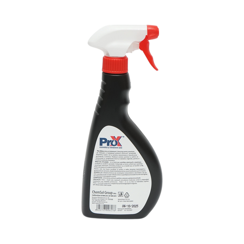 Tire Shine Pro-X – Soluzione professionale per la protezione e la lucidatura degli pneumatici (500 ml)