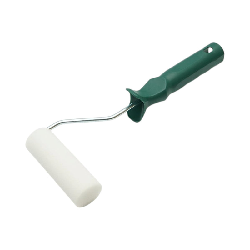 Set di mini rulli per verniciatura: 3 rulli in spugna (10 cm), manico in PP, vaschetta per vernice e rivestimento per vaschetta (set da 6 pezzi) Breckner Germany