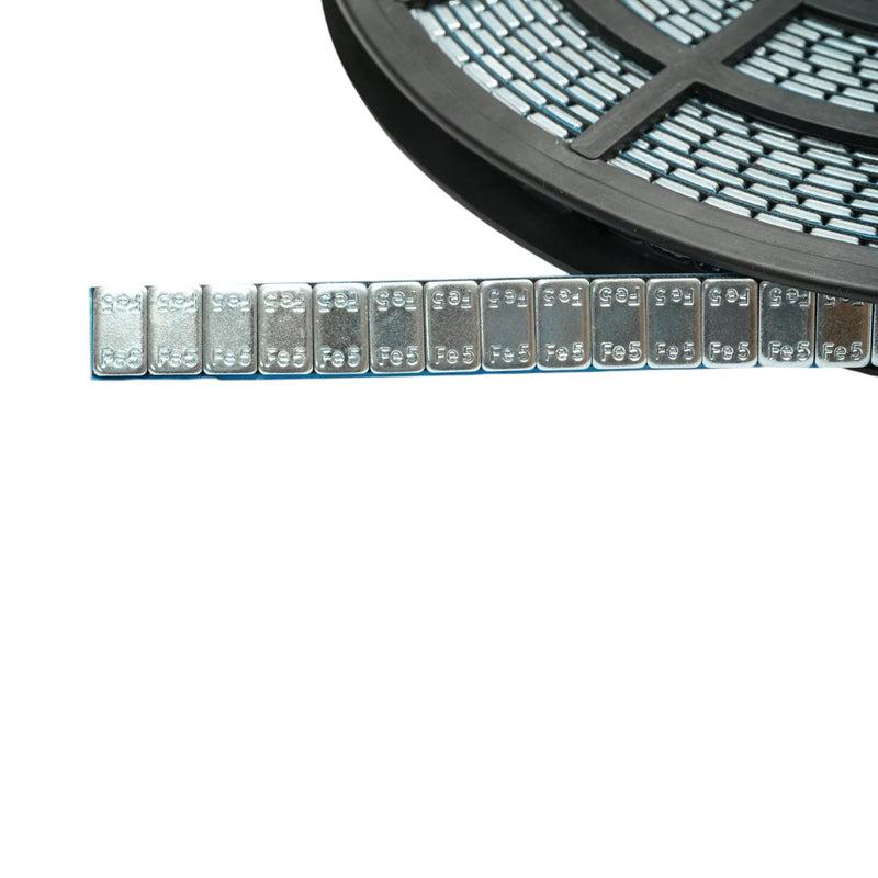 Rotolo di pesi autoadesivi zincati per equilibratura ruote (Fe), 5 g x 1200 pezzi (6 kg) Breckner Germany