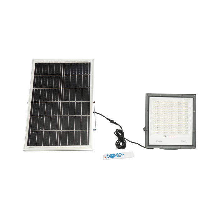 Proiettore led da 300w con pannello solare da 30W, batteria e telecomando