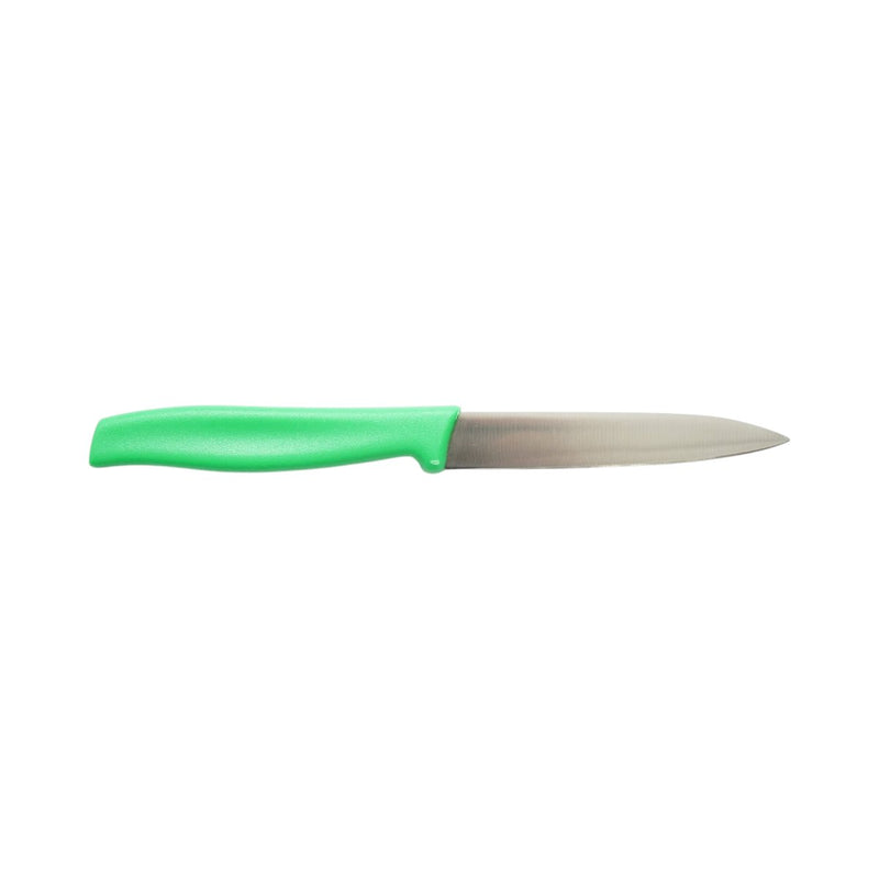 Coltello da pelatura 10 cm, lama in acciaio 5Cr15MoV, manico in PP verde. Breckner Germany