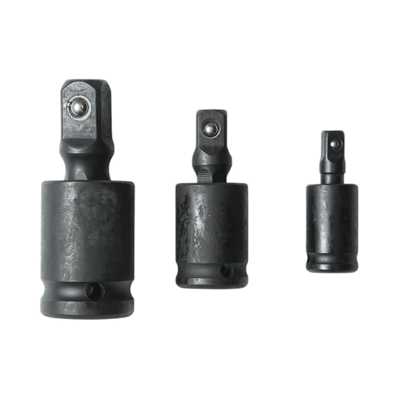 Set di 3 adattatori per giunto universale a impatto (attacco quadro da 1/2", 3/8", 1/4"), in acciaio Cr-Mo Breckner Germany