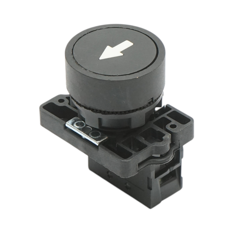 Pulsante nero momentaneo, 1NO, 400V/10A LAY5 Breckner Germany