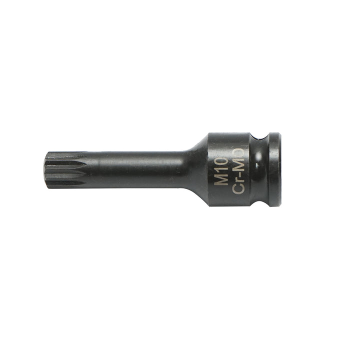 Chiave a bussola a percussione scanalata M10, 60 mm, attacco quadrato Cr-Mo da 3/8"