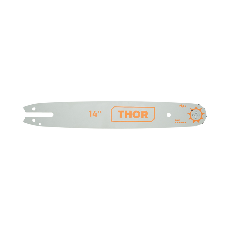 Set barra per motosega da 35 cm (14 pollici) con 2 catene passo 3/8 LP, 1,3 mm, 50 maglie – USO PROFESSIONALE THOR