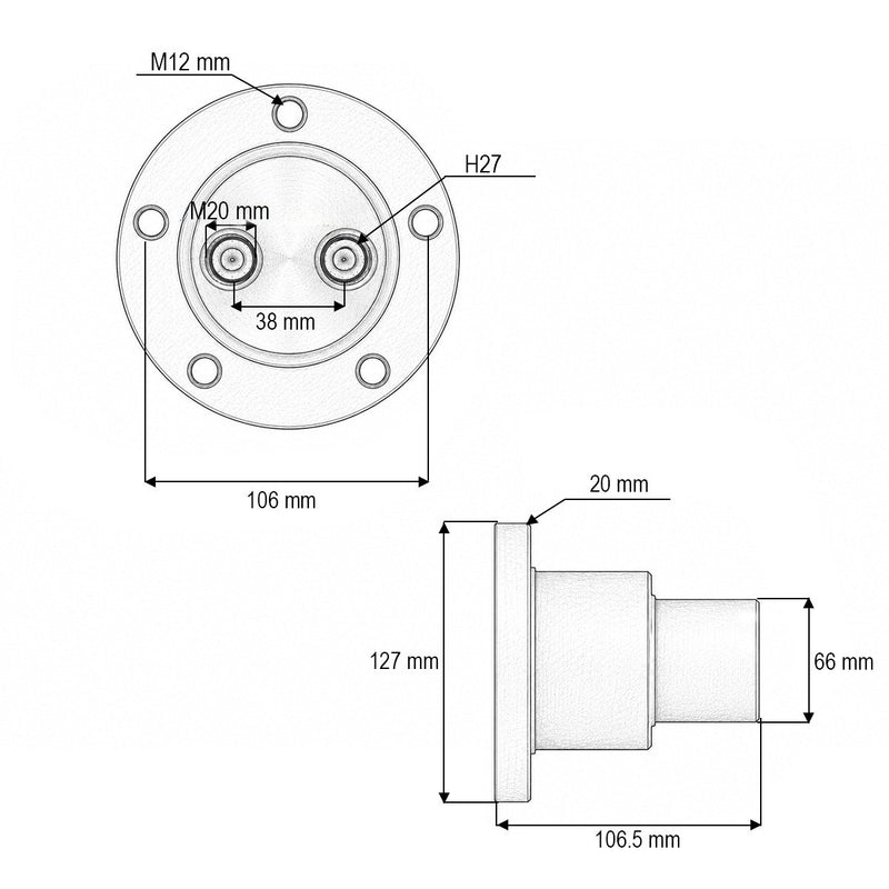 Mozzo per erpice a dischi Horsch Joker, codice OEM PN70042, PL-127