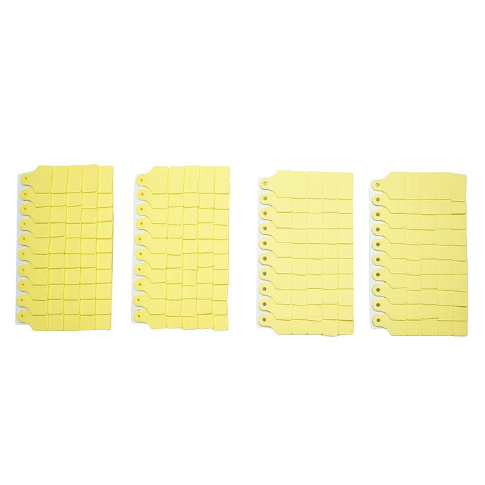 10 Marchi Auricolari Per Ovini Set Marchi Auricolari In Plastica Per Bestiame gialle 31x43mm per ovini Breckner Germany
