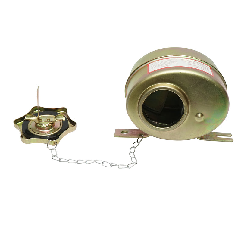 Filtro decantatore per olio idraulico con serbatoio metallico e elemento filtrante integrato, attacco ridotto M20x1.5