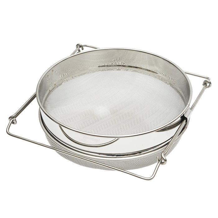 Setaccio doppio in acciaio inox per filtrare il miele, 235 mm