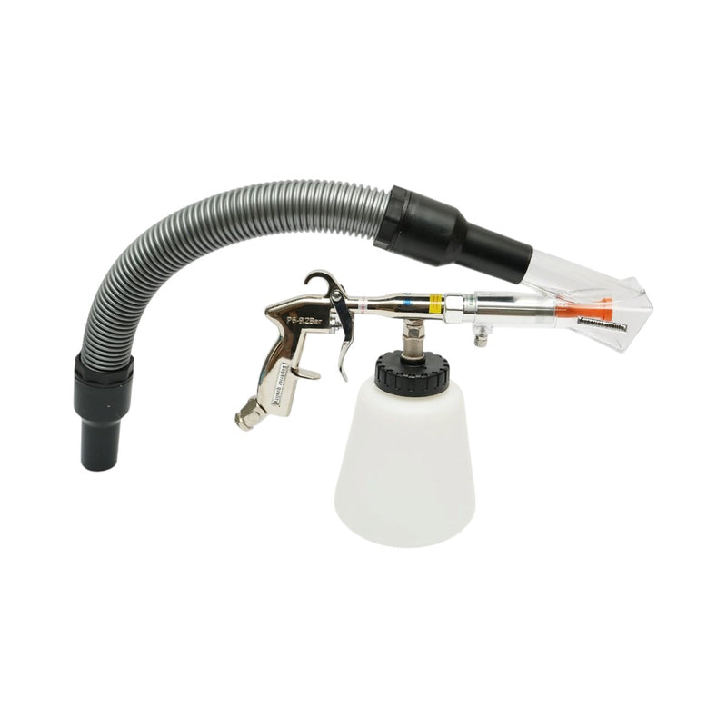 Pistola pneumatica professionale Tornador per la pulizia dei rivestimenti interni, con adattatore per aspiratore da 1 litro Breckner Germany