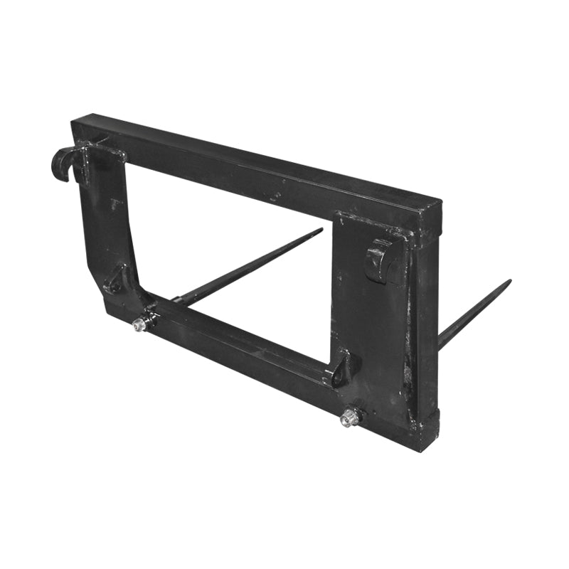 Forca per balle con denti da 80 cm, interasse tra i denti di 75 cm, carico massimo 220 kg.