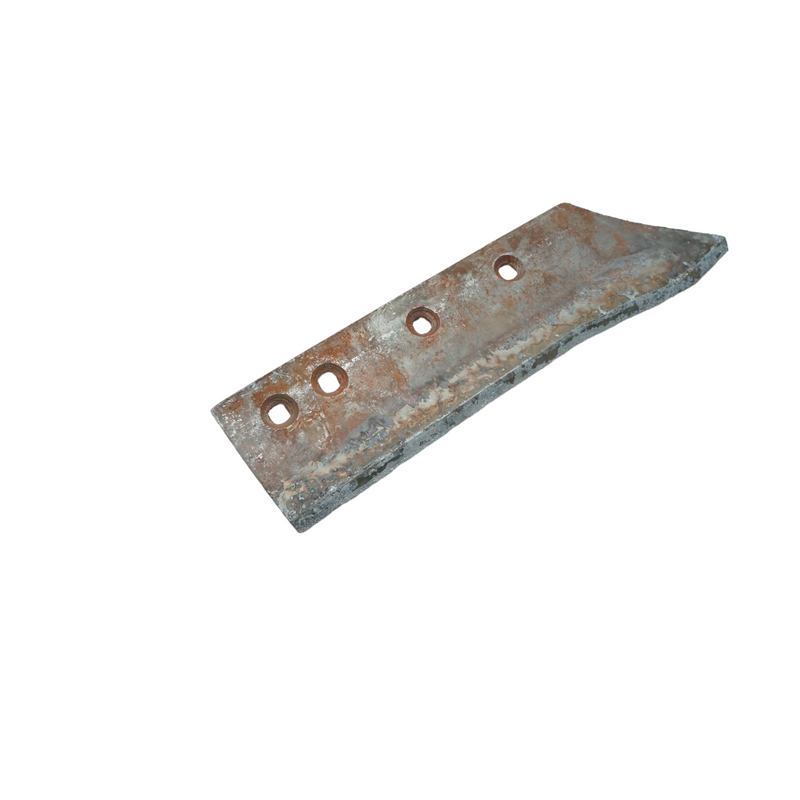 Vomere temprato PP4-PP3 500x392x130 mm con quattro fori di fissaggio da 14 mm