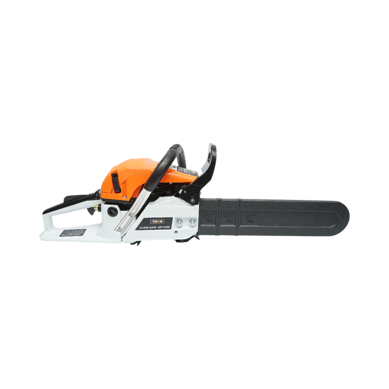 Motosega a scoppio professionale THOR a 2 tempi, 52 cc, 3 CV, 8000 giri/min, barra da 16 pollici (400 mm)