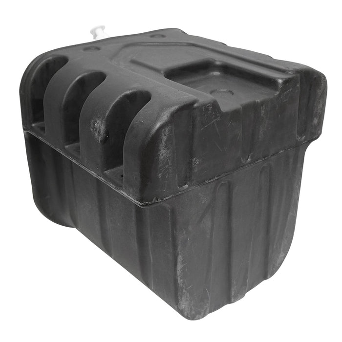 Serbatoio per acqua 50L con rubinetto e dosatore di sapone da 250 ml, in plastica nera, dimensioni 420x440x400 mm