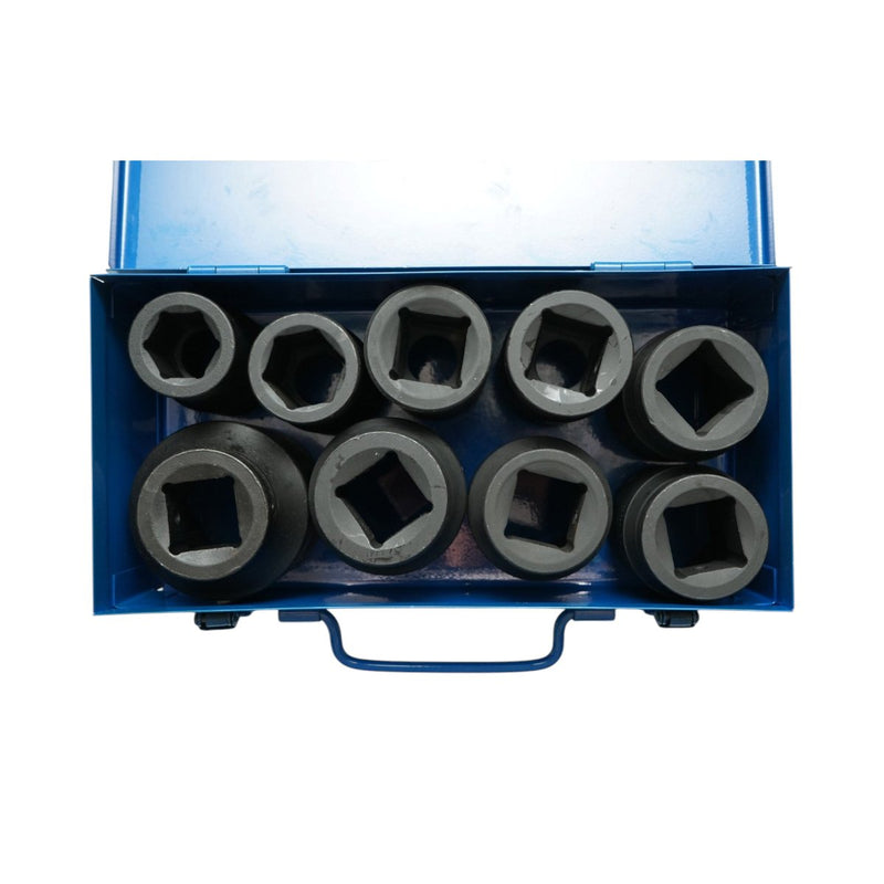 Set di 9 bussole a impatto, 24–50 mm, attacco da 1 pollice, Cr-Mo Breckner Germany