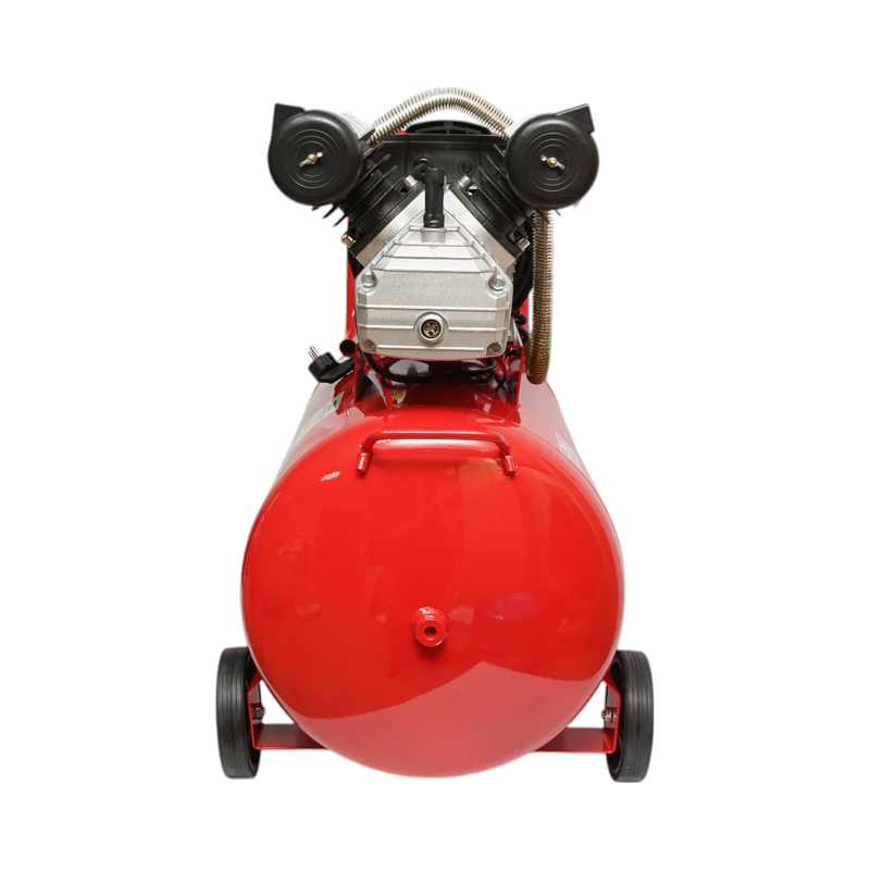 Compressore d'aria 100L, motore a V a 2 cilindri 2,2KW/2HP, pressione massima 8 bar, volume di aspirazione aria 370 L/min THOR