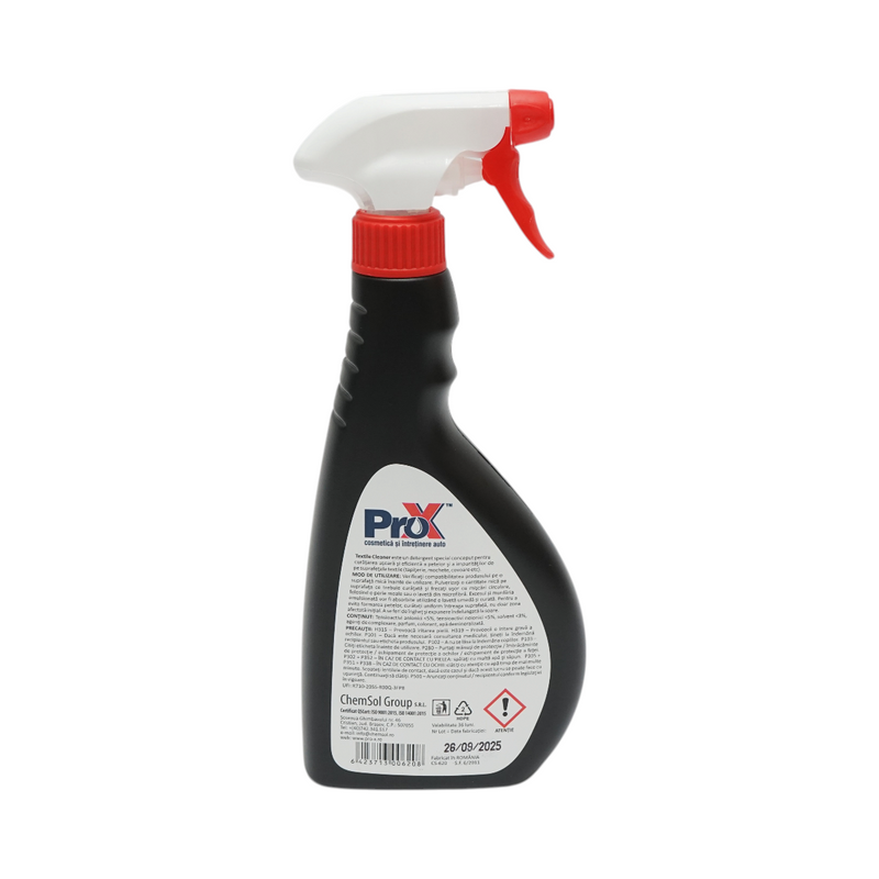 Textile Cleaner Pro-X – Detergente professionale per rivestimenti tessili e tappetini auto – 500 ml