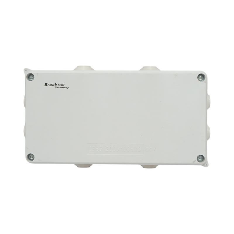 Scatola di derivazione da parete, 8 ingressi, 200x100x70 mm, IP65 Breckner Germany