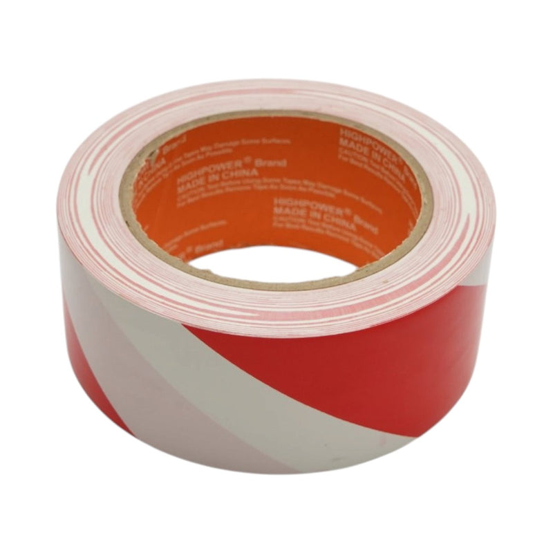 Nastro segnaletico e di marcatura a pavimento HighPower in PVC rosso-bianco 48 mm x 33 m