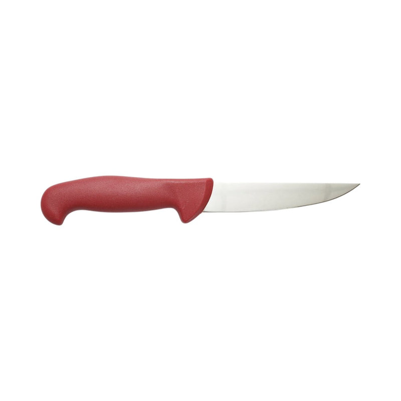 Coltello professionale da macelleria e macellazione da 15 cm, lama in acciaio 5Cr15MoV, manico in nylon rosso. Breckner Germany