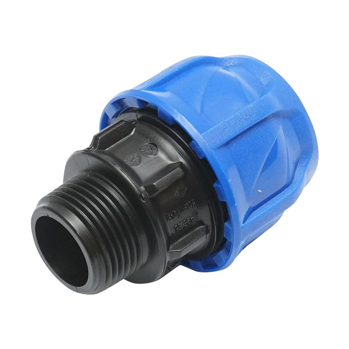 Raccordo Maschio a compressione 25mmx3/4", PN16 per sistemi di irrigazione Manicotto Raccordo Tubi Raccordo di giunzione a compressione 25mmx3/4 pollice, PN16 per sistemi di irrigazione